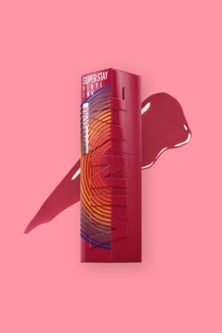 Maybelline Fit Me product packshot, on beige background